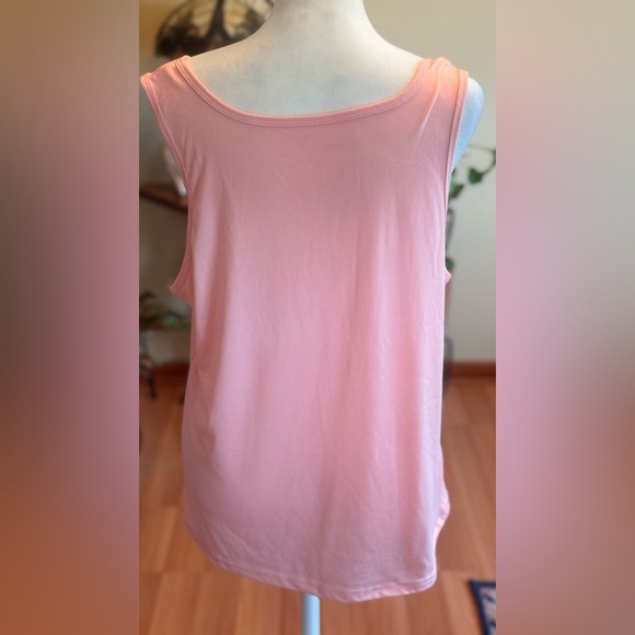 Women Light Pink Tank Top Cami Undershirt Wide Strap Summer Medium Stretch 2xl - Picture 2 of 9